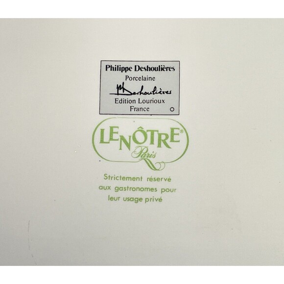 Philippe Deshoulieres Large Serving Platter Lourioux France Porcelain Garden Wow - Picture 6 of 11